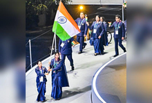 Photo of एशियन गेम्स 2026: मनु भाकर और पवन शेरावत ने थामा तिरंगा, नागोया में भारतीय दल का किया नेतृत्व